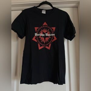 Marilyn Manson Black Concert T-Shirt with Red Graphic